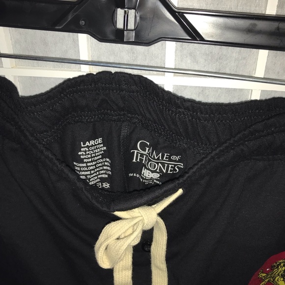 Game of thrones black drawstring sweatpants - L - Picture 5 of 6